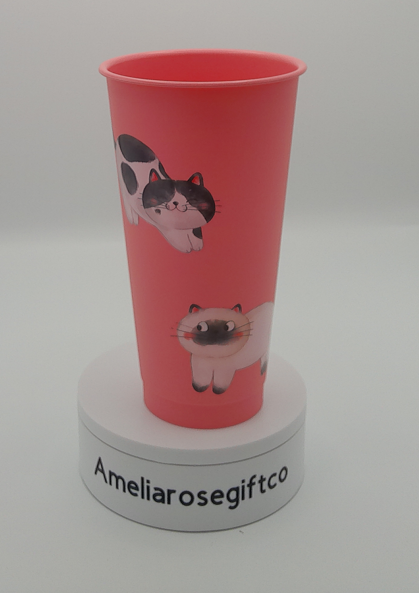 cat lover 24oz cold cup