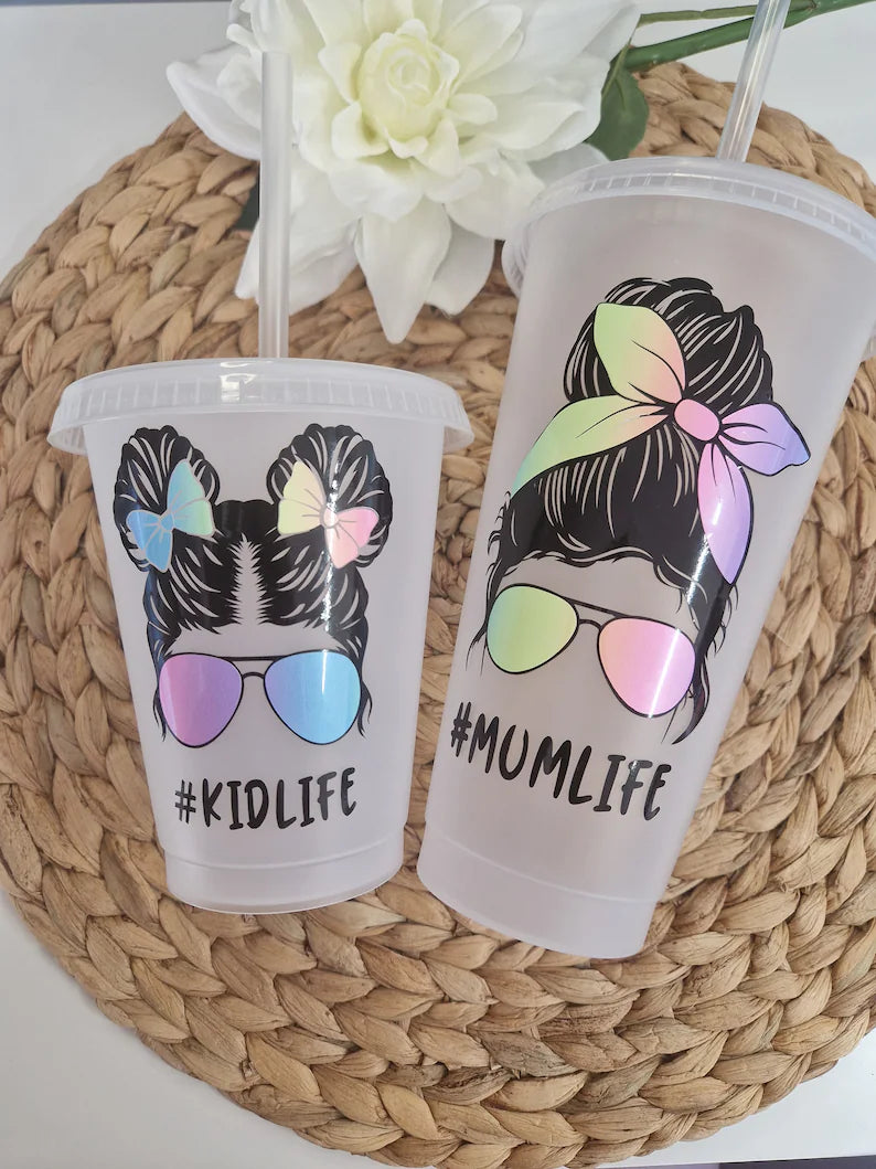mother and daughter cold cup set of 2