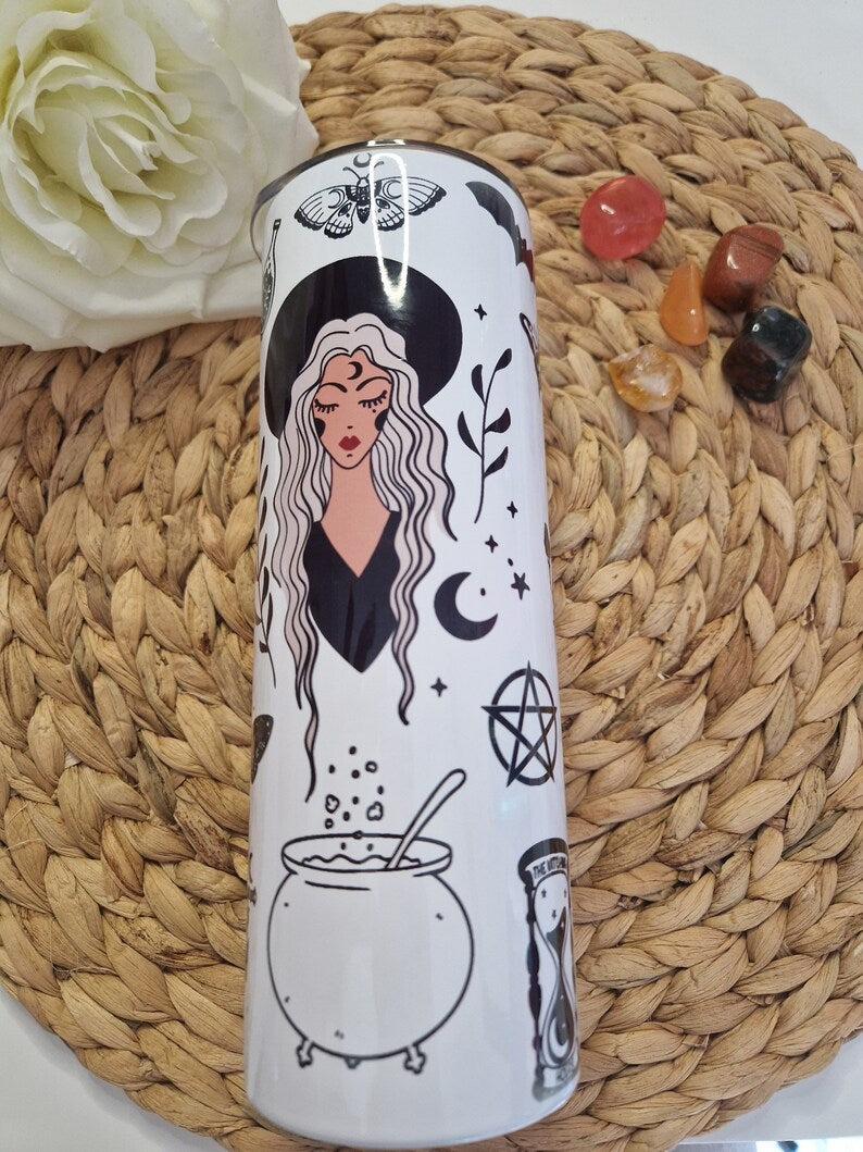 witchy vibes 20 oz skinny tumbler