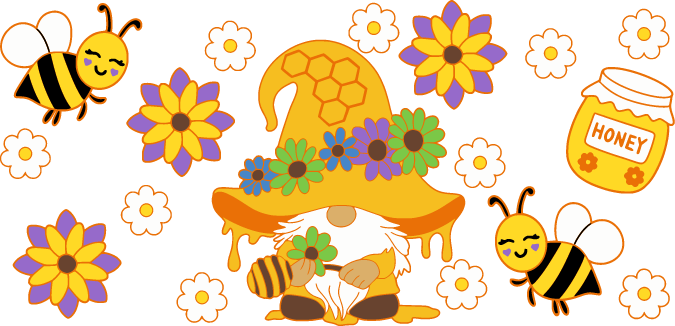 Spring Gonk 16oz Libby wrap SVG,PNG & JPEG DIGITAL DESIGN