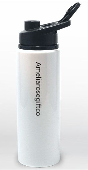 750ml aluminium water bottle with flip top drinking spout.