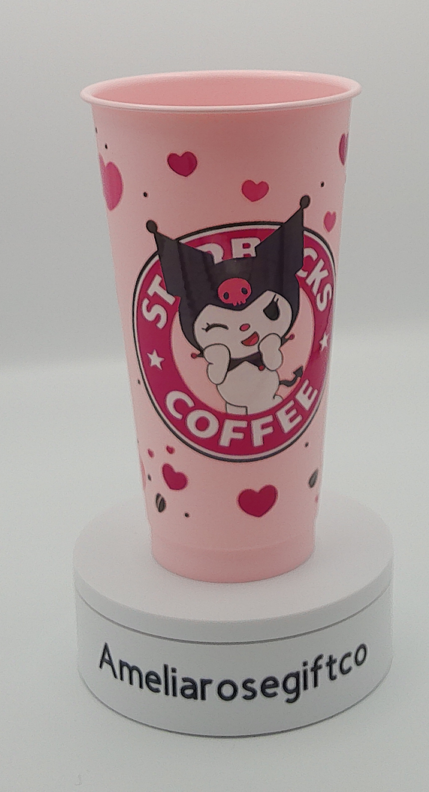 Hello Kitty Kuromi inspired 24oz cold cup