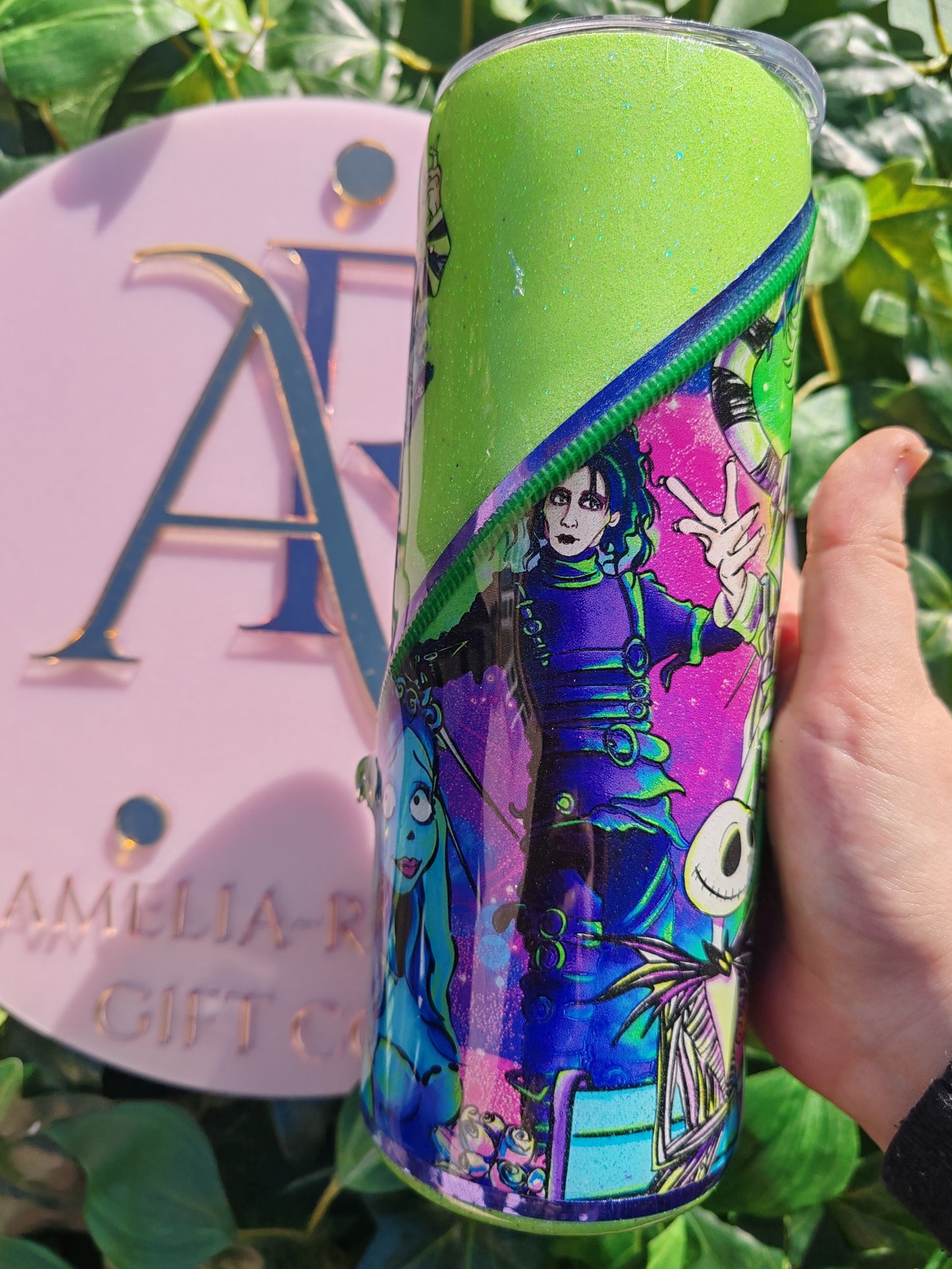 T Burton Zipper Tumbler