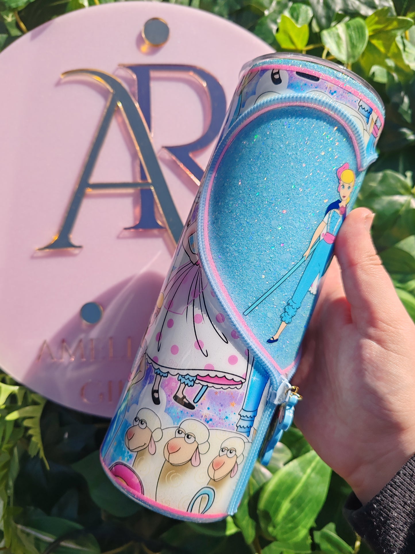 Little Bo Heart Zipper Tumbler