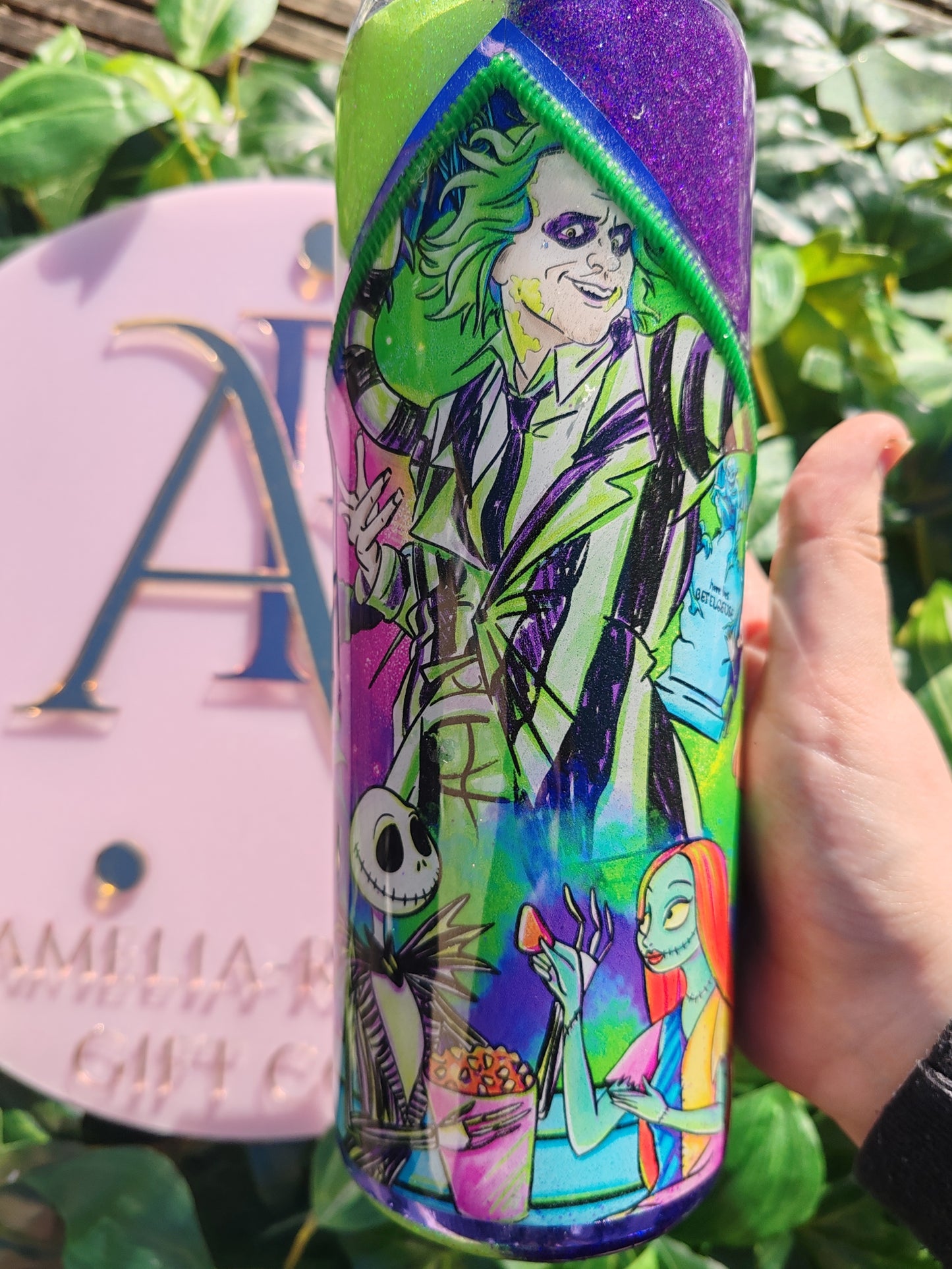 T Burton Zipper Tumbler