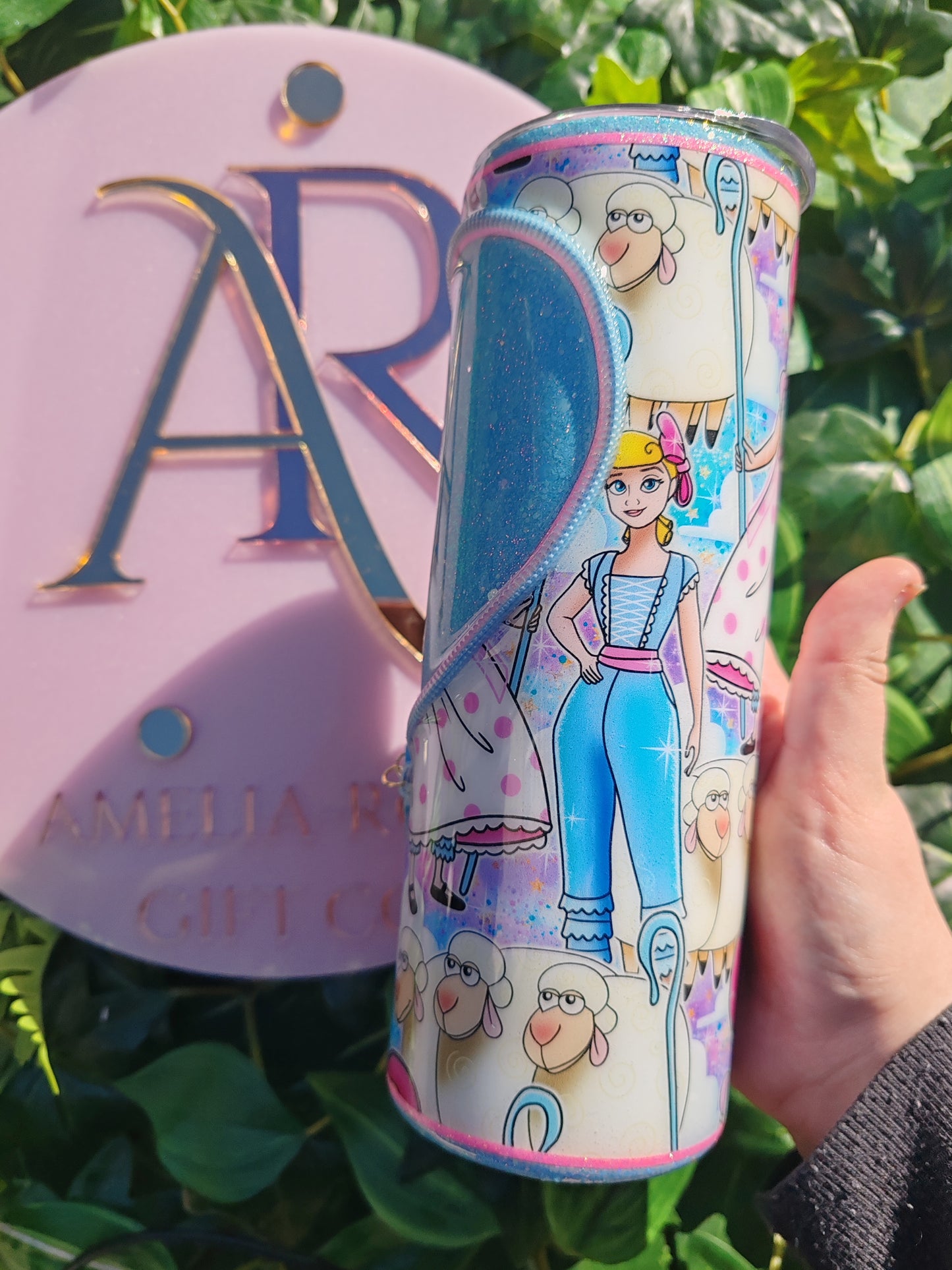 Little Bo Heart Zipper Tumbler