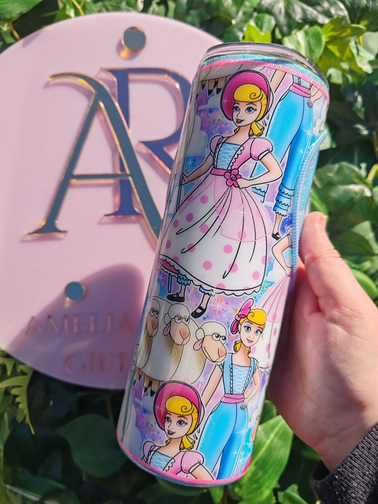 Little Bo Heart Zipper Tumbler
