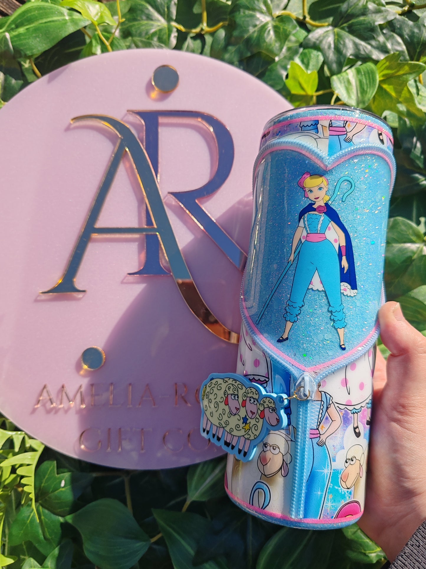 Little Bo Heart Zipper Tumbler