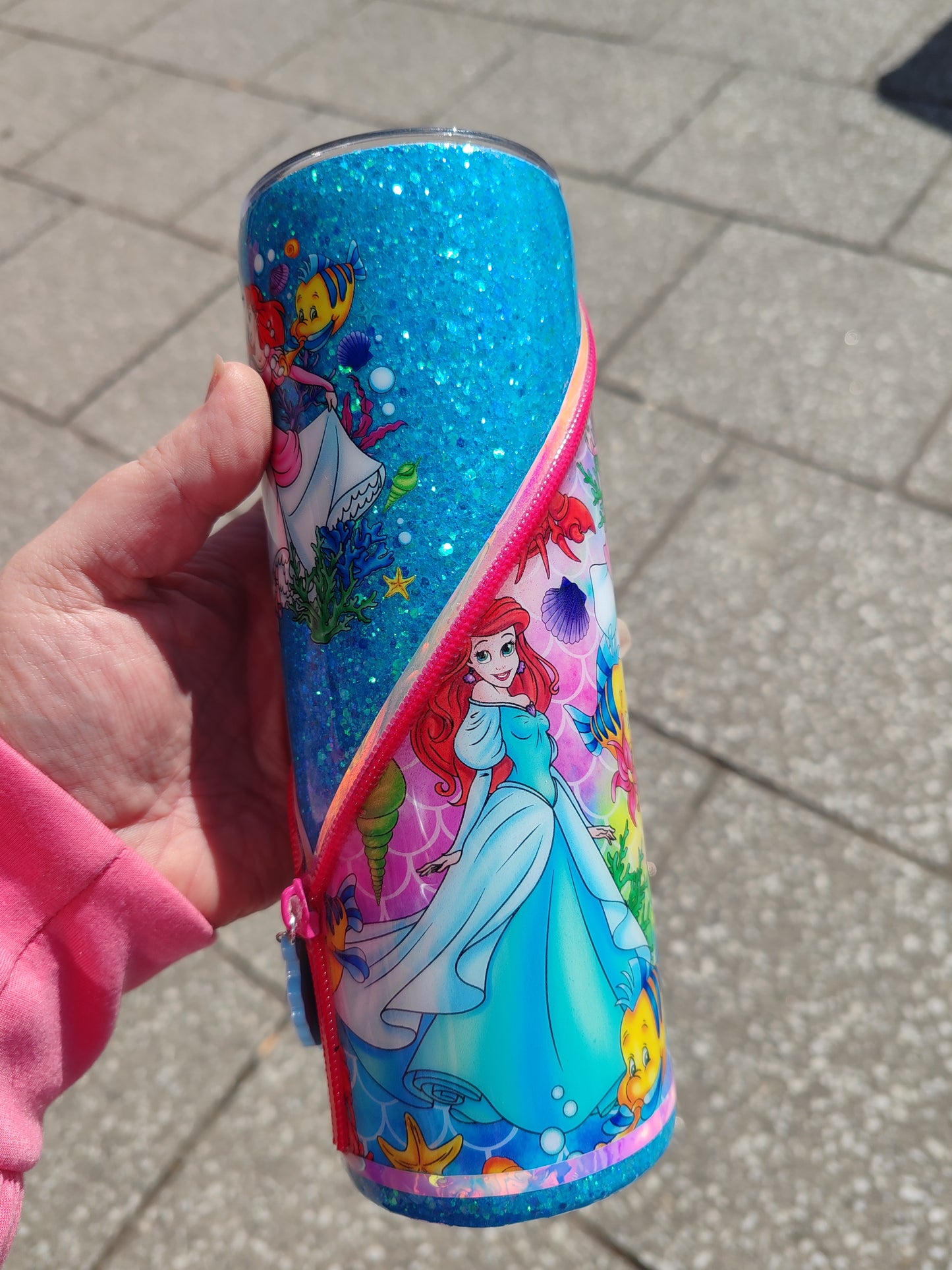 Little Mermaid Zipper Tumbler